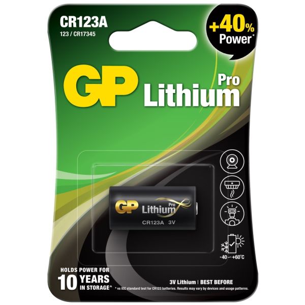 GP Pro Lithium CR123A Camera Battery